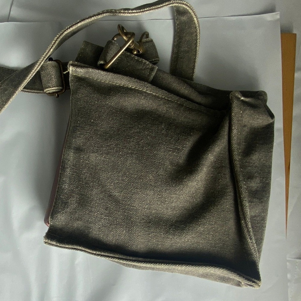 Mona B Canvas Messenger Bag Crossbody Adjustable Strap